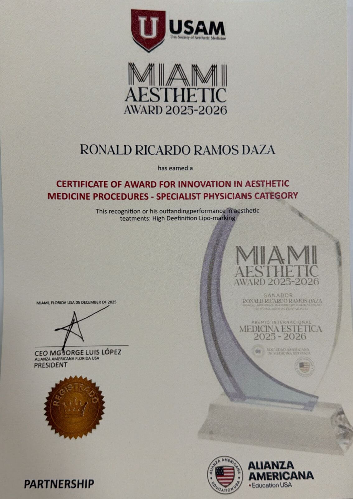 Diploma Academia Colombiana